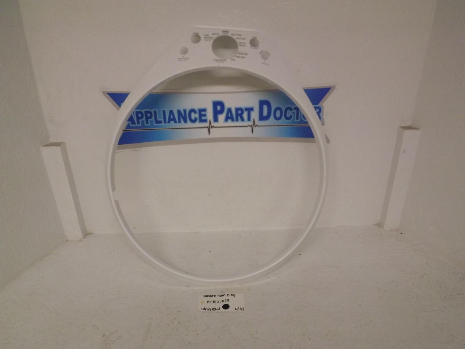 Whirlpool Washer W10160029 Trim Ring Used Whirlpool Washer W10160029 Trim Ring Used